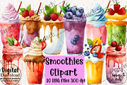 Watercolor Smoothies clipart Part 2, a Food Illustration by TanuschArts (Thumbnail 5 of 5)