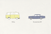 10 German Vintage Cars Vector + Font, an Illustration by Storyteller Imagery (Thumbnail 3 of 5)