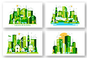 10 Green Building Illustration, an Object Illustration by denayunebgt (Thumbnail 2 of 4)