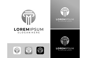Pillar Column Letter M Logo, a Branding & Logo Template by ika trisiana