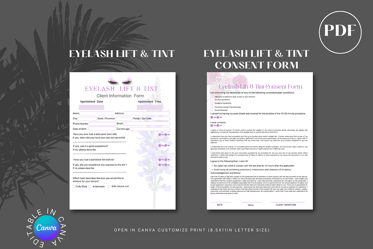 Aesthetician Business Forms Bundle, a Stationery Template by Prodesign (Photo 12 of 15)