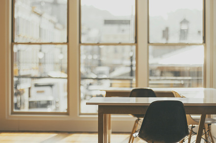 Open Layout Office Space with a View