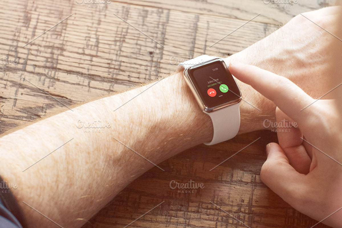 Smartwatch Mockups Bundle v1, a Wearable Device Mockup by Abstract Background (Photo 4 of 12)