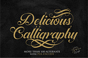 Ballegra Script Outline & Solid., a Script Font by typeline studio (Thumbnail 2 of 11)