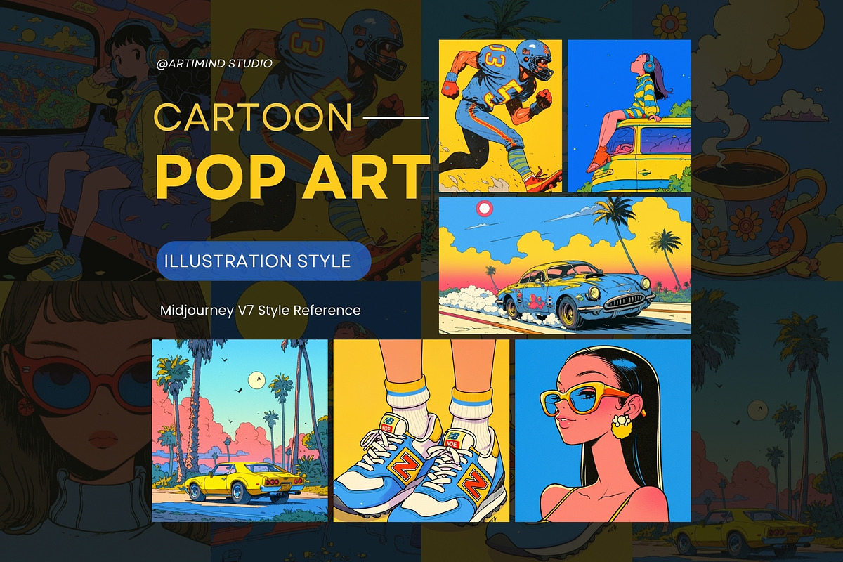 Cartoon Pop Art Illustration Prompt, a Decorative Illustration by Artimind Studio (Photo 1 of 10)