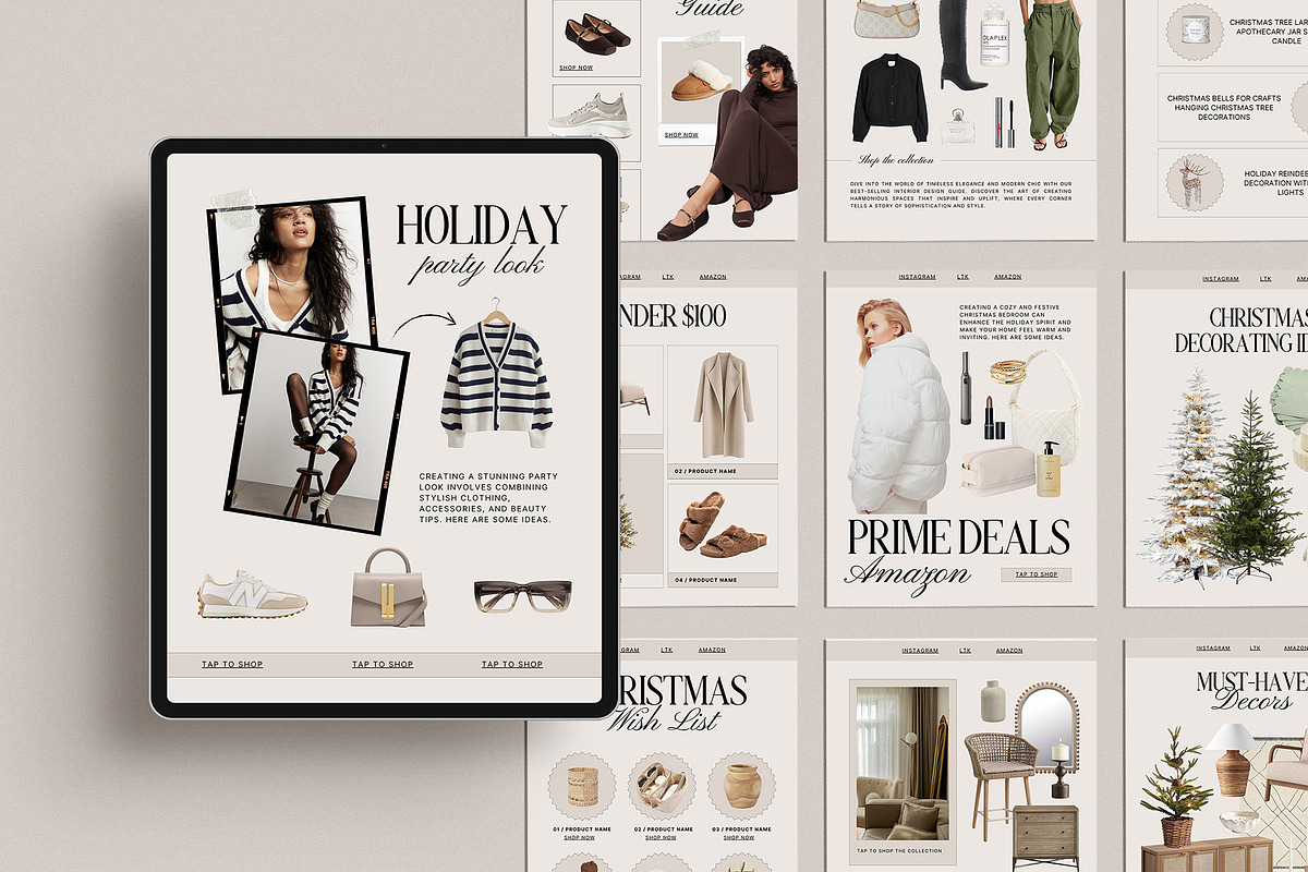 40 Canva Christmas LTK Template, a Social Media Template by Amaré Creative (Photo 2 of 6)