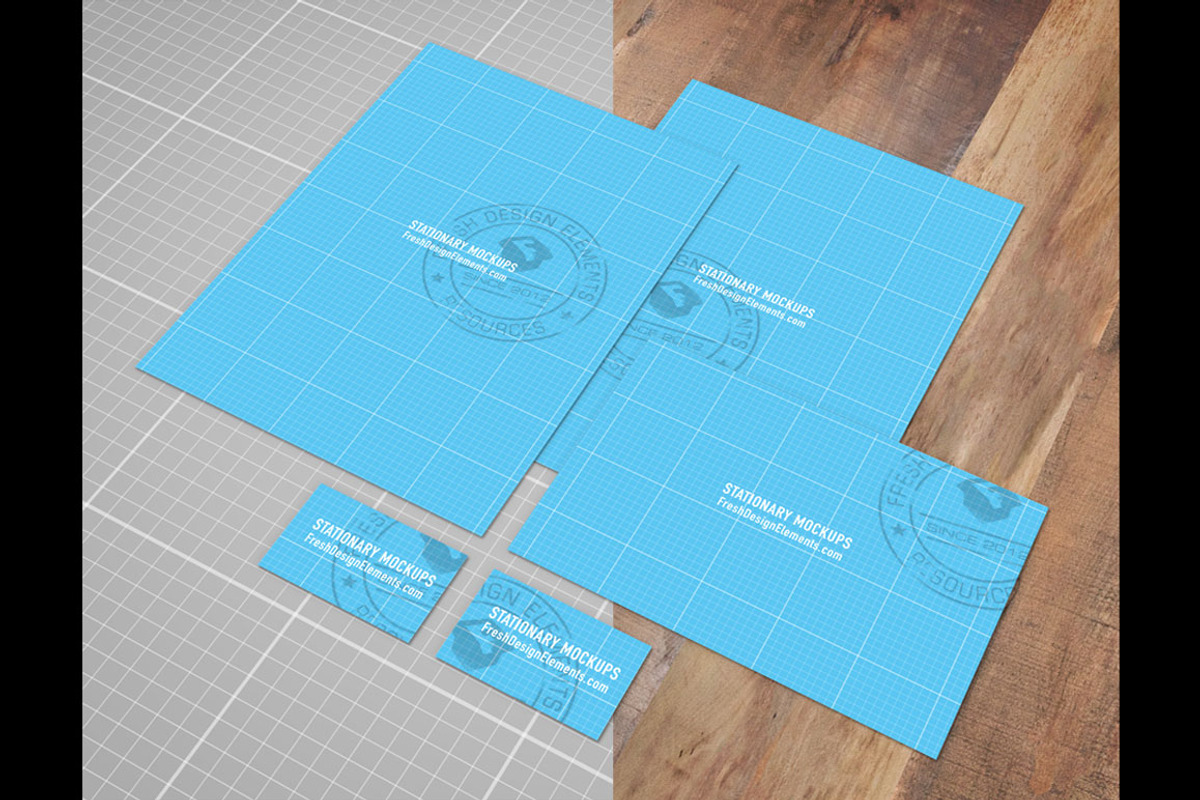 European A-Format Stationery Mockup, a Print Template by Fresh Design Elements (Photo 4 of 11)
