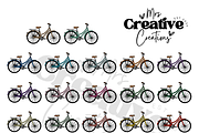 Bicycle Bundle Clipart, a Graphic by Mrs. Creative Creations (Thumbnail 1 of 6)