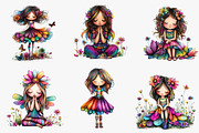 Quirky daisy girl Clip Art, an Illustration by CreationArt (Thumbnail 5 of 5)