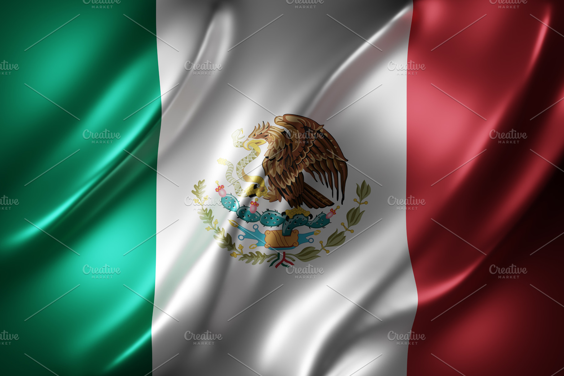 Mexico 3d flag, an Abstract Photo by De todo un poco