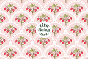 Strawberry Scalloped Seamless, a Food Illustration by TitaLivingArt (Thumbnail 1 of 10)