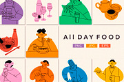 All day food, a Person Illustration by Twisted Tail (Thumbnail 1 of 8)