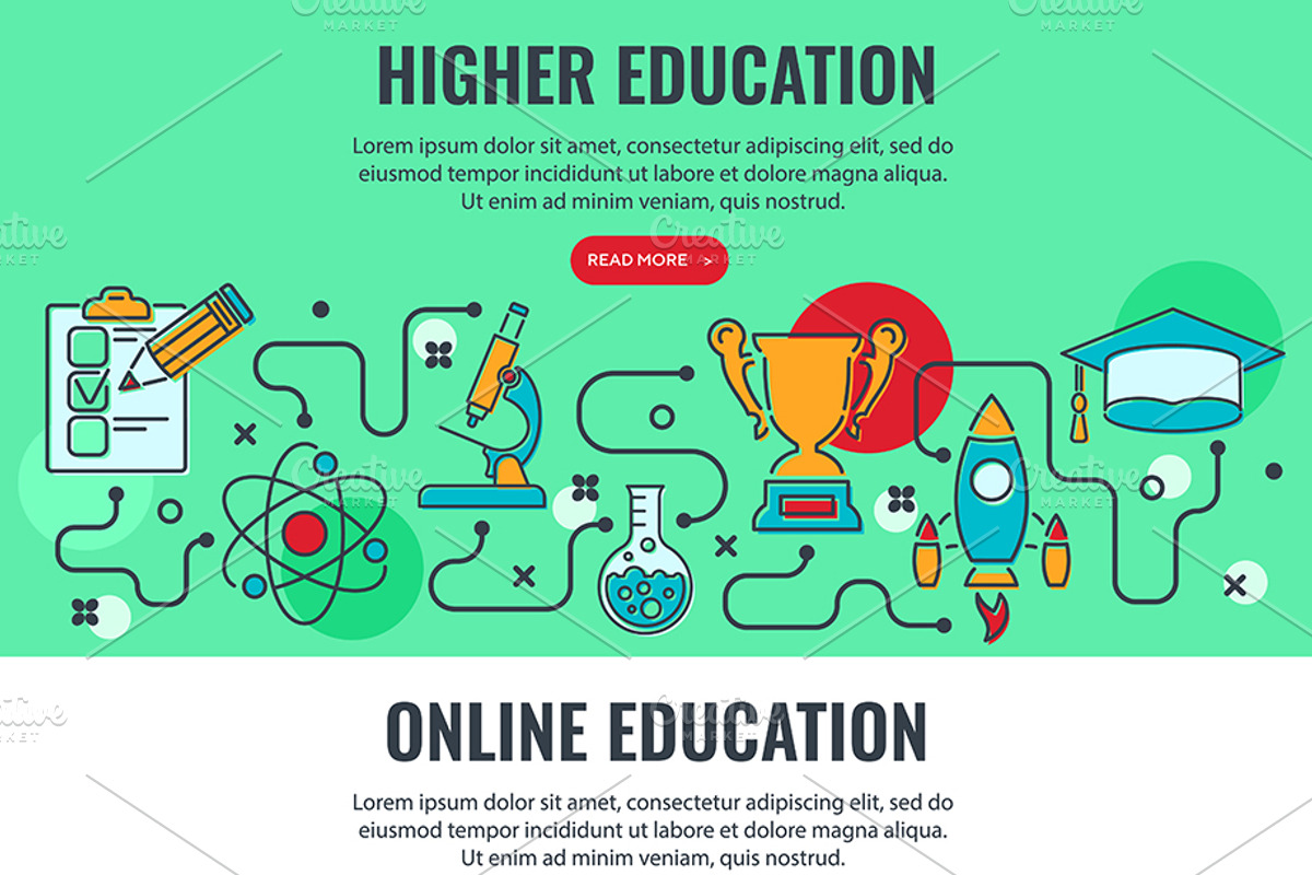 Education and Learning Banner, an Education Illustration by TAlex (Photo 6 of 6)