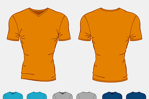 Set Of T-shirts Templates For Men.