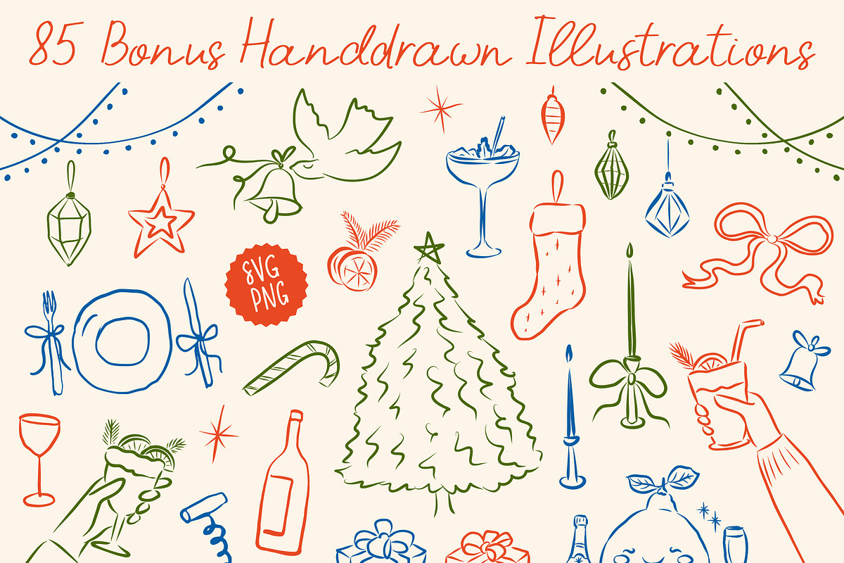 Whimsical Font Duo, Christmas Icons, a Script Font by Ayya Studio (Photo 6 of 13)