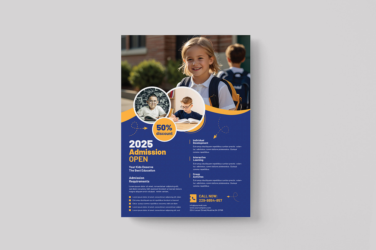 Admission Flyer, a Flyer Template by mrPixelLab (Photo 1 of 2)