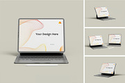 iPad Pro With Keyboard Mockup, an iPad Mockup by zpackcreative (Thumbnail 1 of 5)
