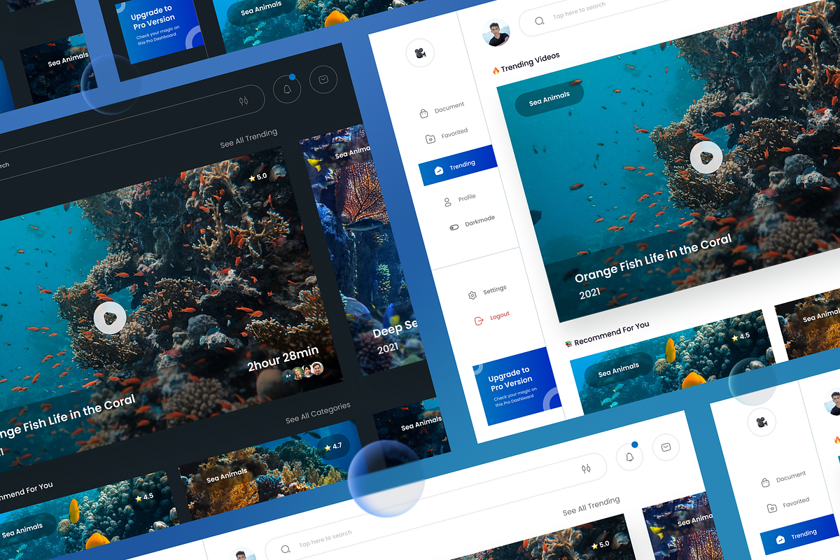 Underwater Learning Dashboard, a Websites & App Template by SLAB! Design