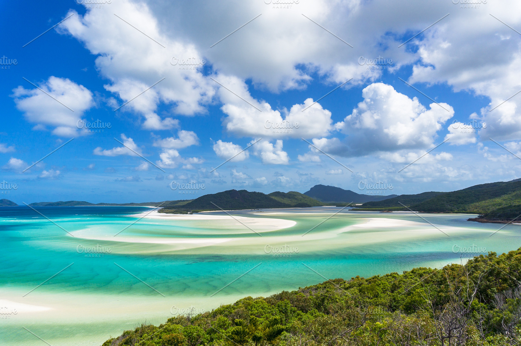 Tropical beach paradise background of turquoise blue water and b, a Nature Photo by EsmeHelit