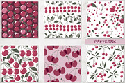 CHERRY, patterns and posters, a Pattern Graphic by pineart (Thumbnail 2 of 6)