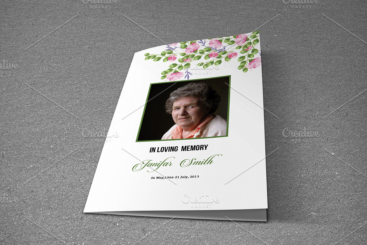 Funeral Program Template - V886, a Brochure Template by Template Shop (Photo 4 of 4)