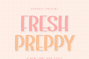 Fresh Preppy | Clean Distressed Font, a Handwritten Font by MaxArt Foundry