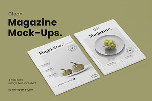 Clean Magazine Mock Ups