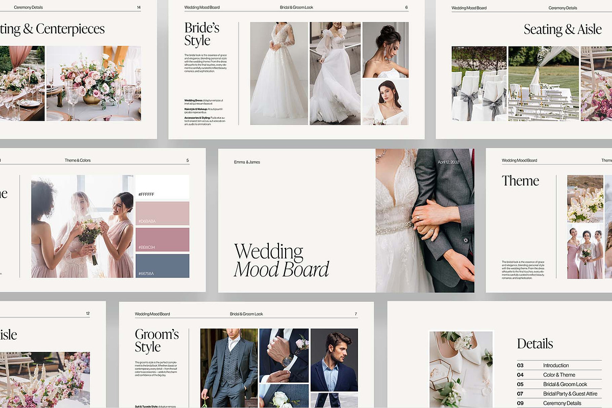 Wedding Mood Board Presentation, a Presentation Template by BrandPacks (Photo 6 of 6)
