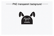 Angry and Nervous Rabbit Emojis, an Animal Illustration by Designfour (Thumbnail 3 of 7)