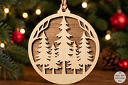 Forest Christmas Ornament Laser Cut, an Object Graphic by Libby Wishes (Thumbnail 1 of 3)