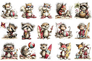 Summer Woodland Animals Clipart, an Illustration by OK Design (Thumbnail 3 of 6)
