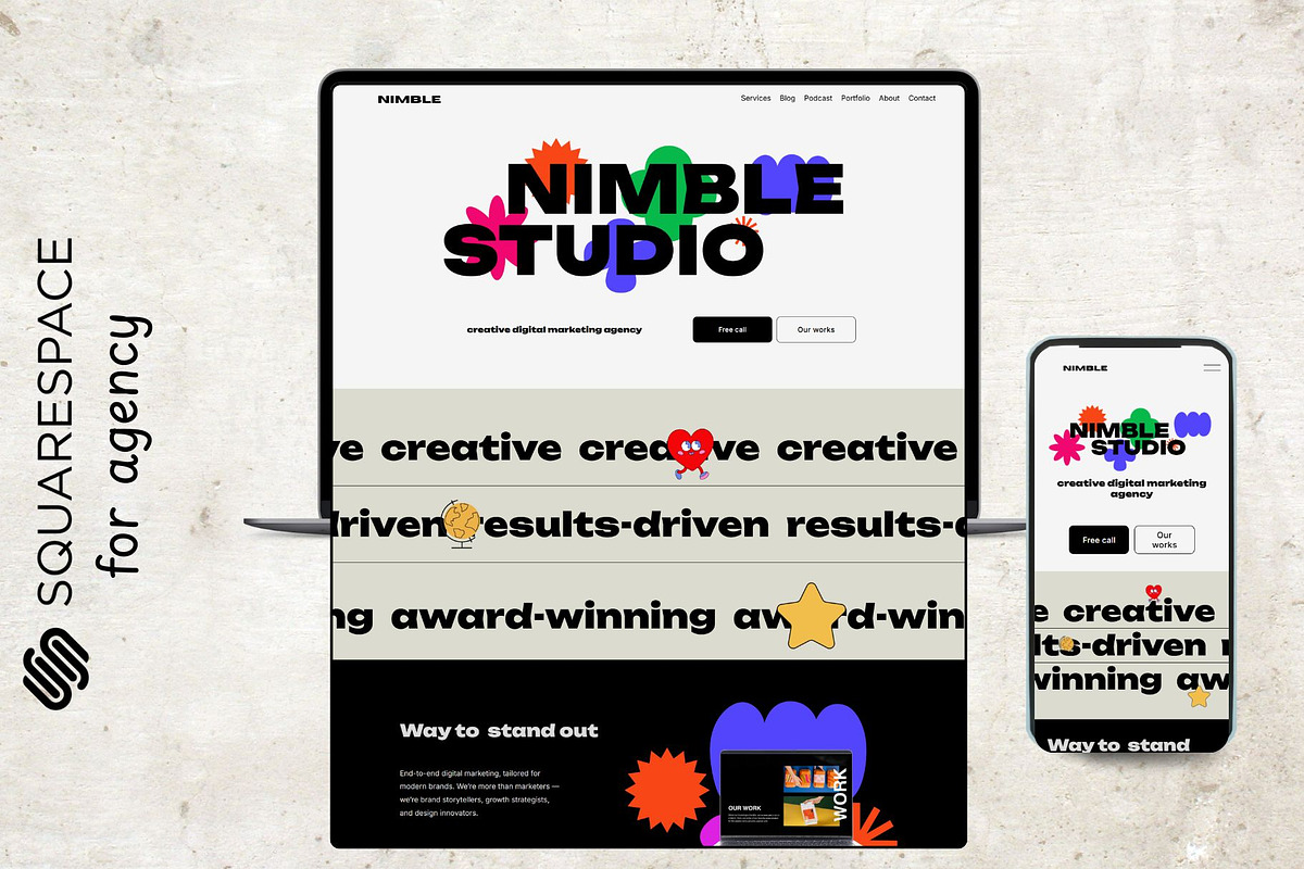 Squarespace Agency Website Template