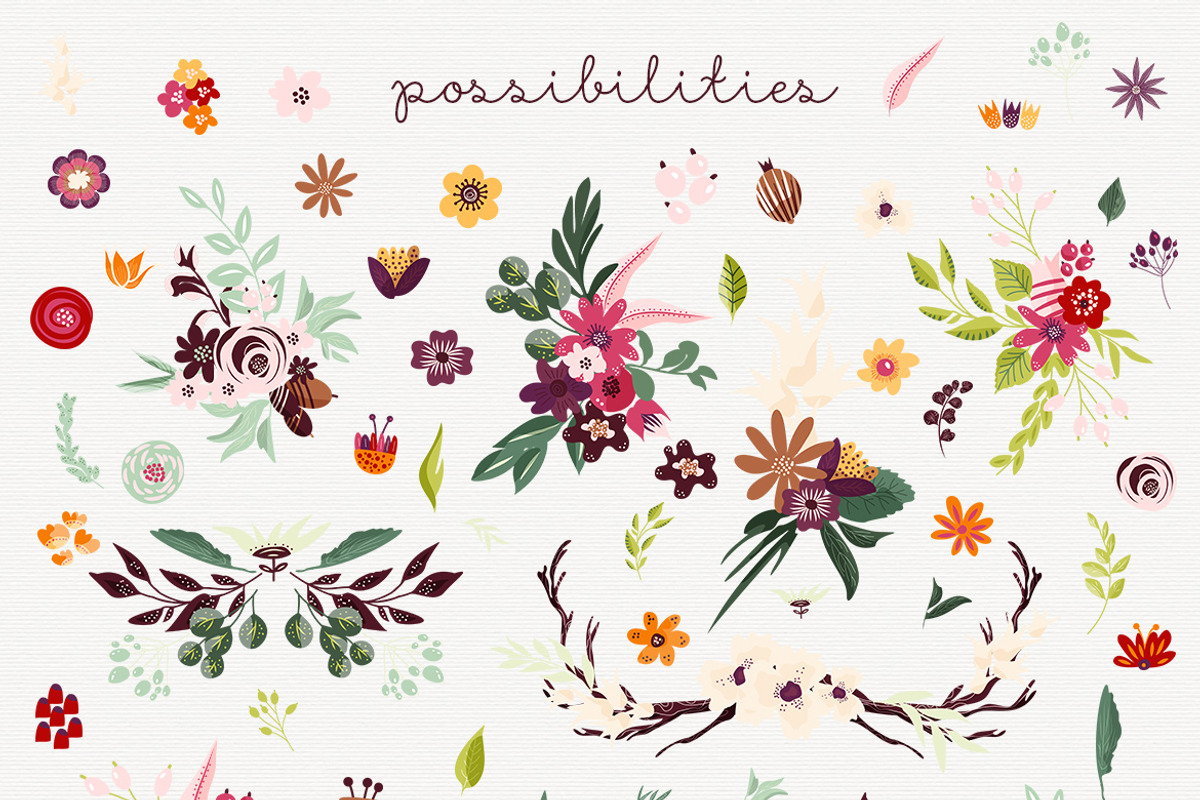 Possibilities - floral elements, a Decorative Illustration by Bloomart Studio (Photo 6 of 6)
