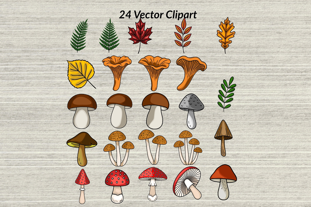 Mushroom Foraging: Patterns&Clipart, a Pattern Graphic by Elatedowl (Photo 4 of 13)