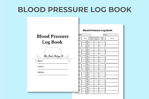 Blood Pressure KDP Interior Log Book