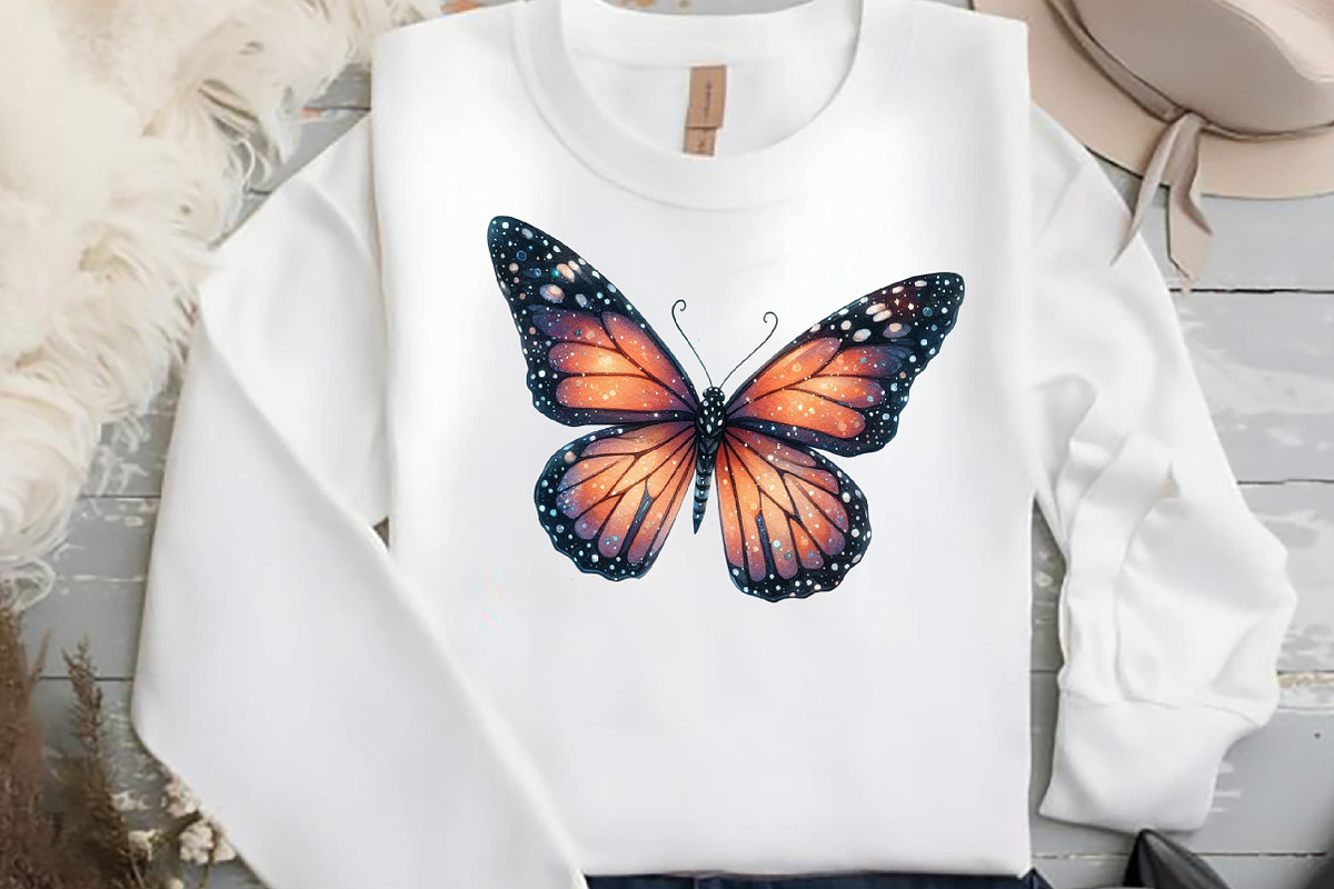 Watercolor Monarch Butterfly Clipart, an Illustration by DreamCafeArt (Photo 6 of 7)