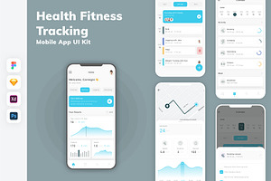 Health Fitness Tracking App UI Kit