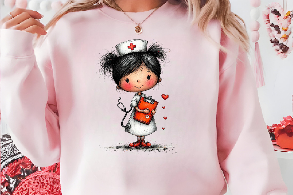 Whimsical Nurse Clipart PNG, a Seasonal Illustration by CreationArt (Photo 3 of 5)