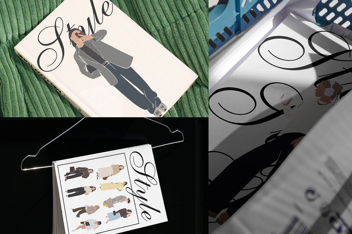 Set of stylish girls, vector, an Illustration by Yana_mide (Photo 7 of 8)