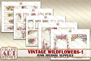 Wildflowers Junk Journal Supplies