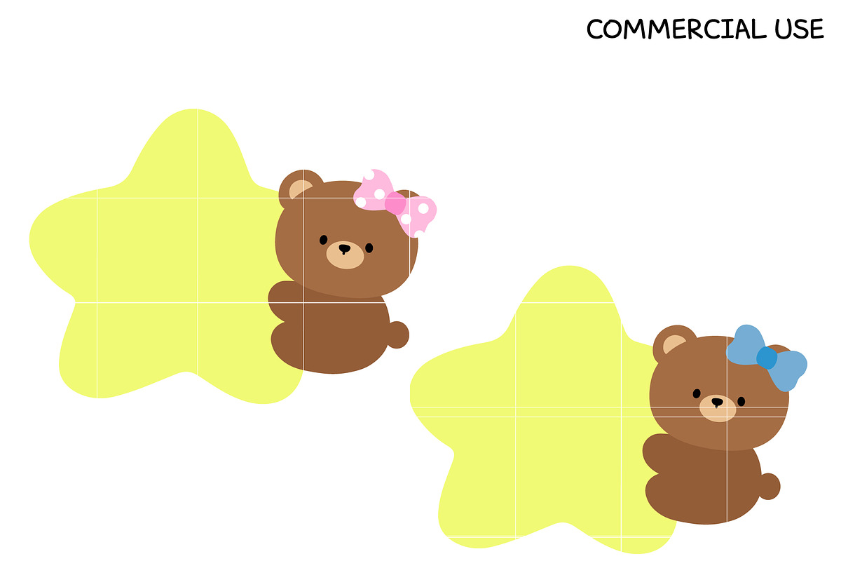 Cute Bear with Star SVG, an Illustration by TheHitShop (Photo 4 of 10)