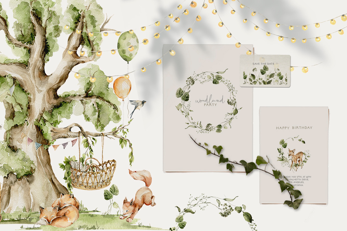 Little woodland Cute baby animals, an Animal Illustration by 60secondsArt (Photo 9 of 13)