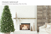 RUSTIC CHRISTMAS Frames Mockup, a Poster Template by MyHomeMockups (Thumbnail 1 of 7)