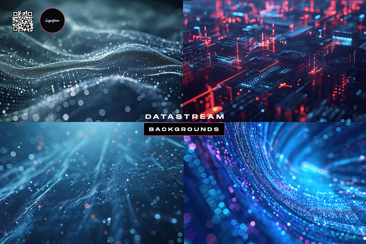 Datastream Backgrounds Pack, a Background Graphic by Layerform Design Co.