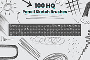 100 Pencil Sketch Brushes, a Brush Add-On by Amit Debnath (Thumbnail 1 of 2)