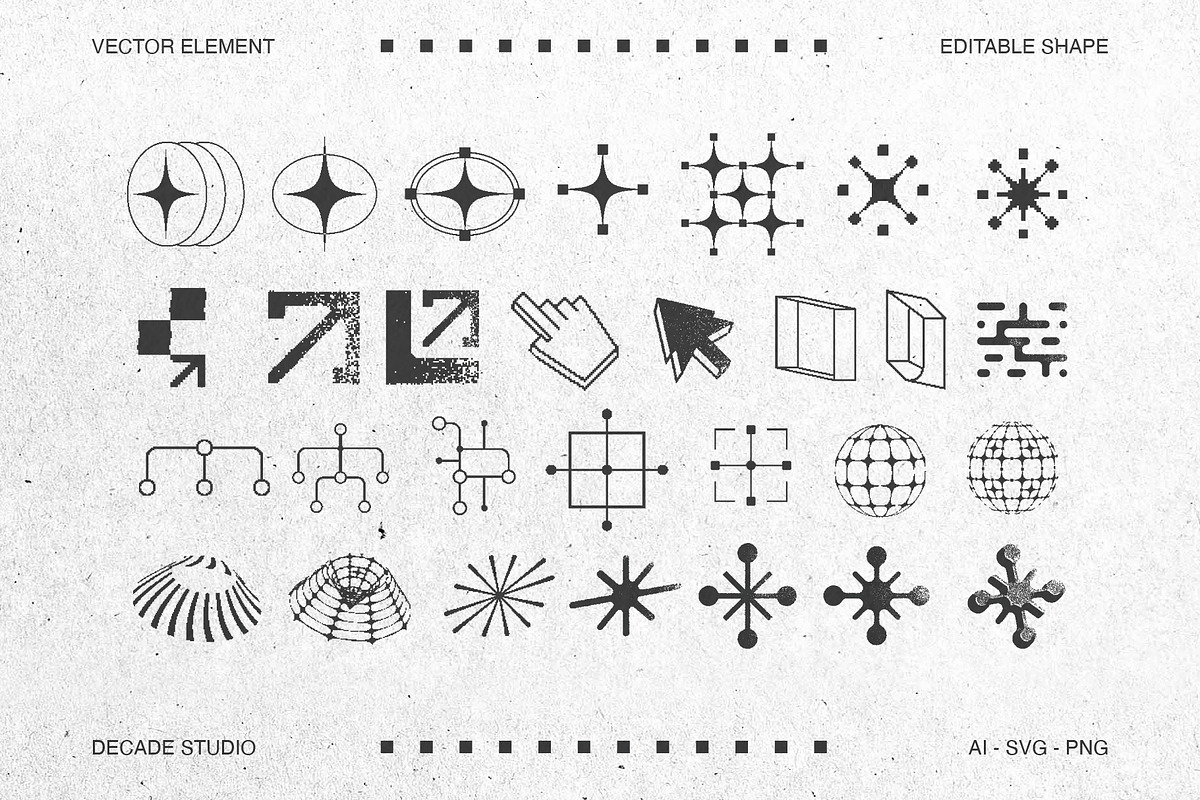 8Bit Pixelated Y2K Vector Pack, an Object Graphic by Decade Studio (Photo 2 of 6)