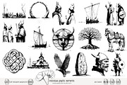 100 line art Viking clip art, a Person Illustration by Poppy Lane Studio (Thumbnail 8 of 12)