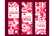 Valentines holiday banners, an Illustration by Buch&Bee (Thumbnail 2 of 3)