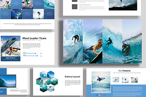 Aqua Surfing Google Slides