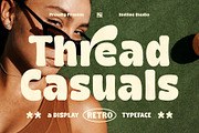 Thread Casuals - Retro Display Font, a Sans Serif Font by Inviline.co (Thumbnail 1 of 10)